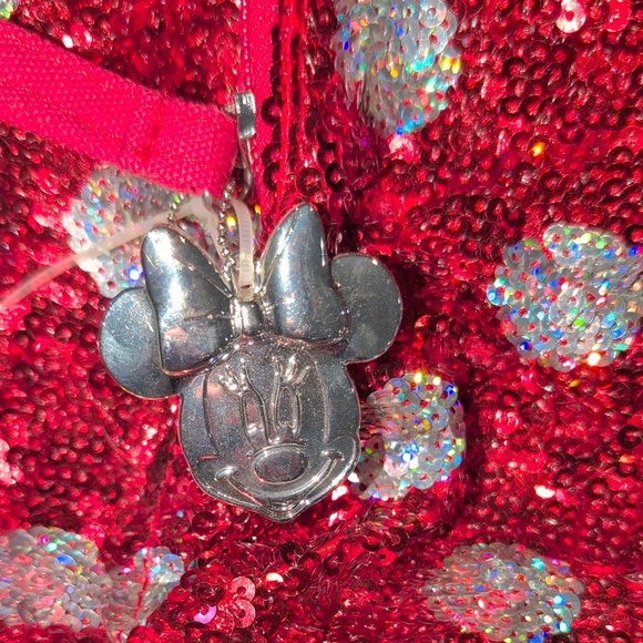 Disney Red and Silver Sequin Backpack main image 10